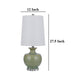 Kela 28 Inch Table Lamp Set of 2 Green Ceramic Pot Base White Shade BM323966