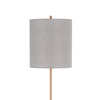 Plue 62 Inch Floor Lamp Brown Pole w Star Wood Base White Shade BM323967
