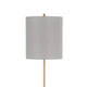 Plue 62 Inch Floor Lamp Brown Pole w Star Wood Base White Shade BM323967