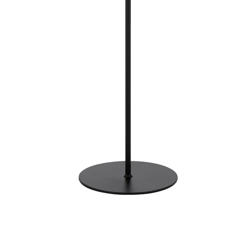 Plue 63 Inch Floor Lamp Black Pole w Round Base Cork Drum Shade BM323968