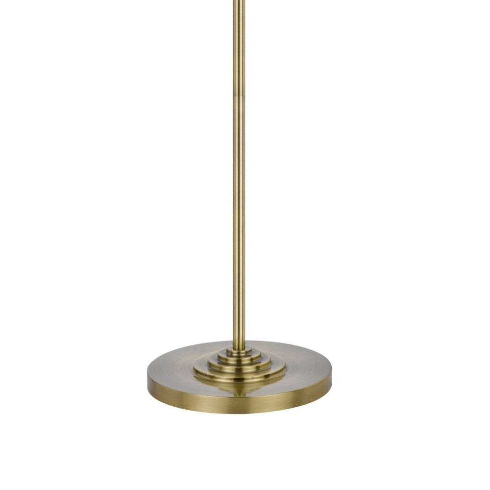 Tomi 63 Inch Floor Lamp Double Swing Arm Brass Metal White Shade BM323970