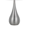 Ege Table Lamp Set of 2 Teardrop Brushed Steel Base White Shade BM323973