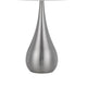 Ege Table Lamp Set of 2 Teardrop Brushed Steel Base White Shade BM323973