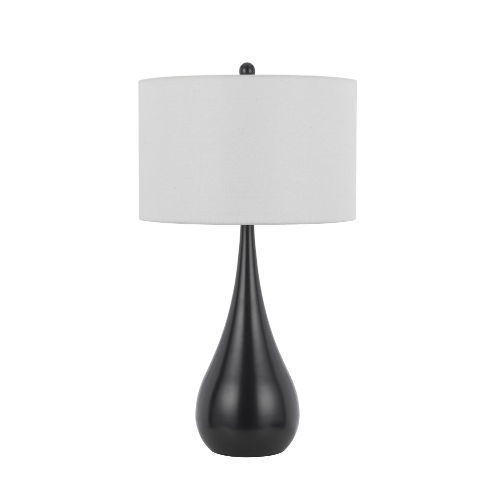 Ege Table Lamp Set of 2 Teardrop Bronze Metal Base White Shade BM323974