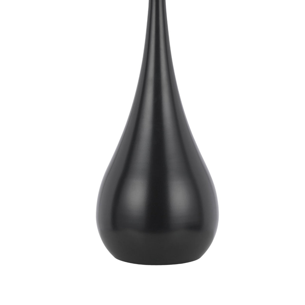 Ege Table Lamp Set of 2 Teardrop Bronze Metal Base White Shade BM323974