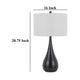 Ege Table Lamp Set of 2 Teardrop Bronze Metal Base White Shade BM323974