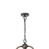Gemo 25 Inch Chandelier Crossed Clover Design Brass Black Metal BM323977