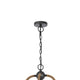 Gemo 25 Inch Chandelier Crossed Clover Design Brass Black Metal BM323977