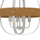 Baty Chandelier 4 Light Rustic Rattan Round White Metal 21 Inch