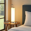 Mora Table Lamp, 2 USB Ports, Dimmer LED Light, Chrome Steel 23 Inch
