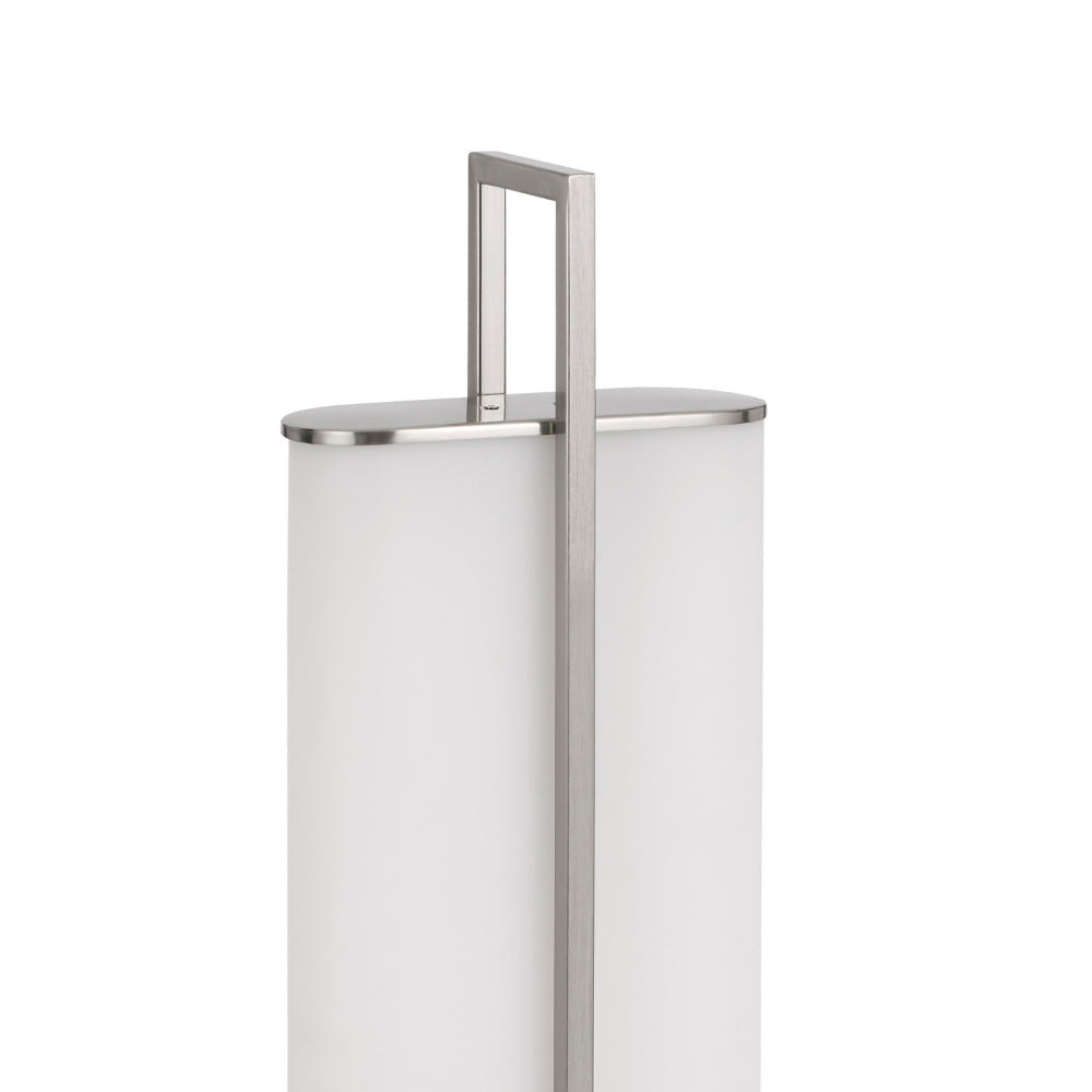 Mora Table Lamp Acrylic Shade 2 USB LED Lights Chrome Steel 23 Inch BM323983