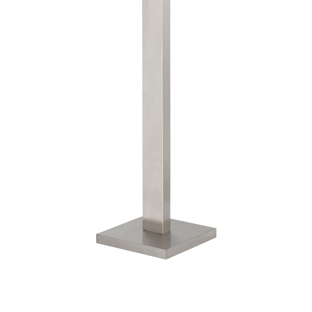 Mora Floor Lamp w Dimmer Switch 2 Ports Dual LED Chrome 61 Inch BM323984