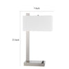 Nacy Table Lamp 1 Power Outlet and USB Port Chrome Steel 25 Inch BM323986