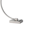 Fory Table Lamp 2 Outlets 1 USB Port Curved Chrome Steel 26 Inch BM323987
