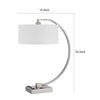 Fory Table Lamp 2 Outlets 1 USB Port Curved Chrome Steel 26 Inch BM323987