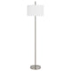 Ano Floor Lamp Slim Frame White Drum Shade Chrome Metal 67 Inch BM323991