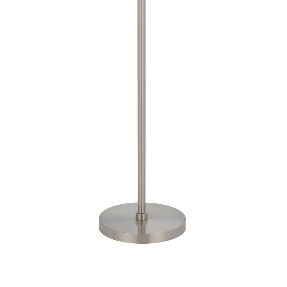 Ano Floor Lamp Slim Frame White Drum Shade Chrome Metal 67 Inch BM323991