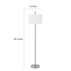 Ano Floor Lamp Slim Frame White Drum Shade Chrome Metal 67 Inch BM323991