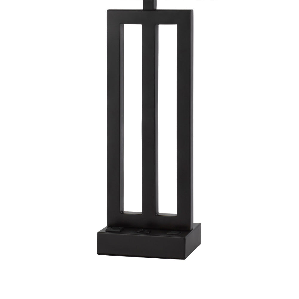 Haney Table Lamp 1 Outlet USB Port Bronze Slim Keyhole Base 30 Inch BM323992