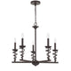 Bah 26 Inch Chandelier Spiral Candelabra w Hanging Chain Black BM323994