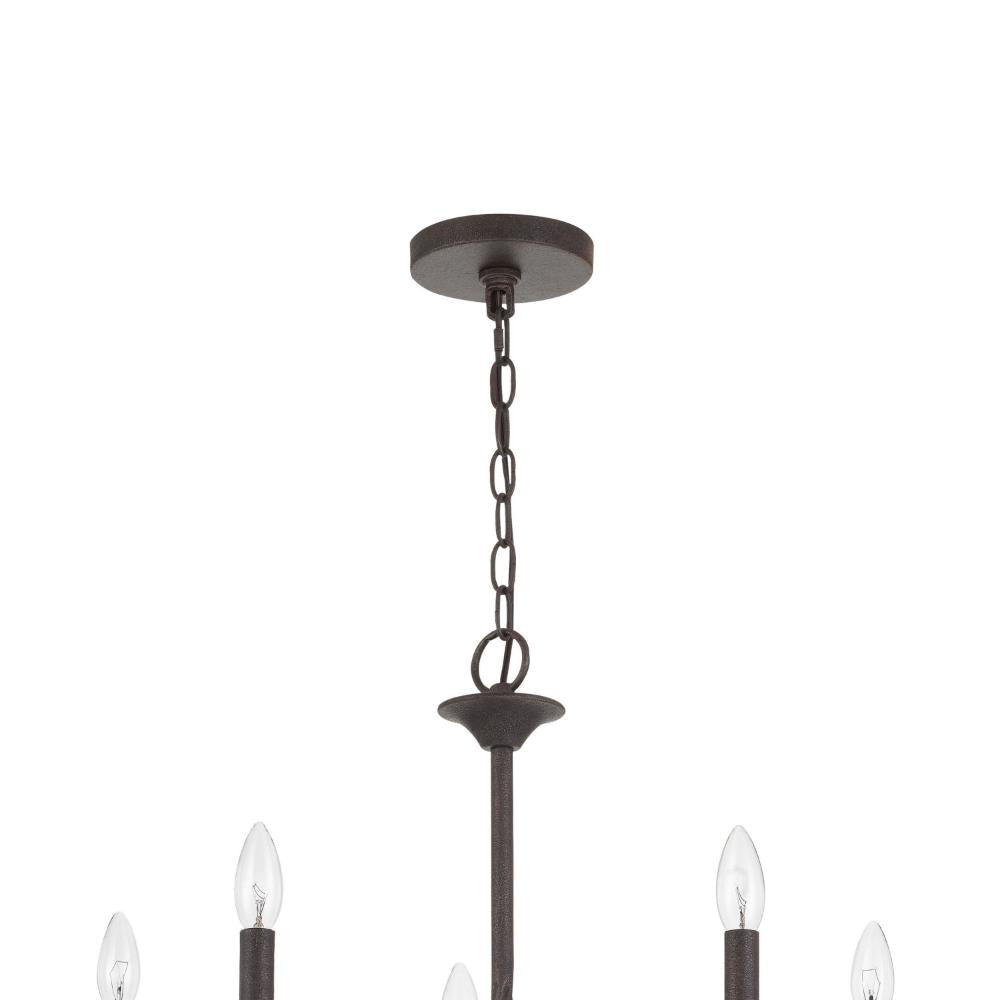 Bah 26 Inch Chandelier Spiral Candelabra w Hanging Chain Black BM323994
