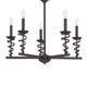 Bah 26 Inch Chandelier Spiral Candelabra w Hanging Chain Black BM323994
