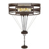 Frot 24 Inch Chandelier w Light Bulbs Suspended Cable Design Rust BM323995