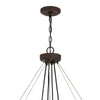 Frot 24 Inch Chandelier w Light Bulbs Suspended Cable Design Rust BM323995