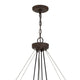 Frot 24 Inch Chandelier w Light Bulbs Suspended Cable Design Rust BM323995