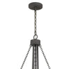 Nexy 24 Inch Chandelier 5 Light Bulb Sockets Gray Metal Cage Design BM323996
