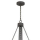 Nexy 24 Inch Chandelier 5 Light Bulb Sockets Gray Metal Cage Design BM323996