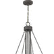 Nexy 29 Inch Chandelier 8 Light Bulb Sockets Gray Metal Cage Design BM323997