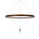 Erbo 11 Inch Pendant Light Fixture Dimmable LED Pine Wood and Chrome BM323999