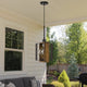 Gen 9 Inch Mini Pendant Light Fixture w Bulb, Black Metal, Pine Wood