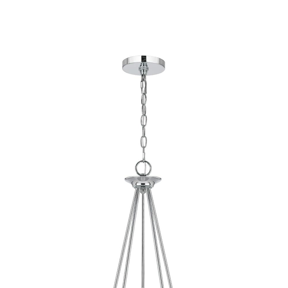 Wehy 30 Inch Chandelier w Canopy Chrome Metal Candelabra Design BM324002