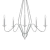 Wehy 30 Inch Chandelier w Canopy Chrome Metal Candelabra Design BM324002
