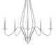 Wehy 30 Inch Chandelier w Canopy Chrome Metal Candelabra Design BM324002
