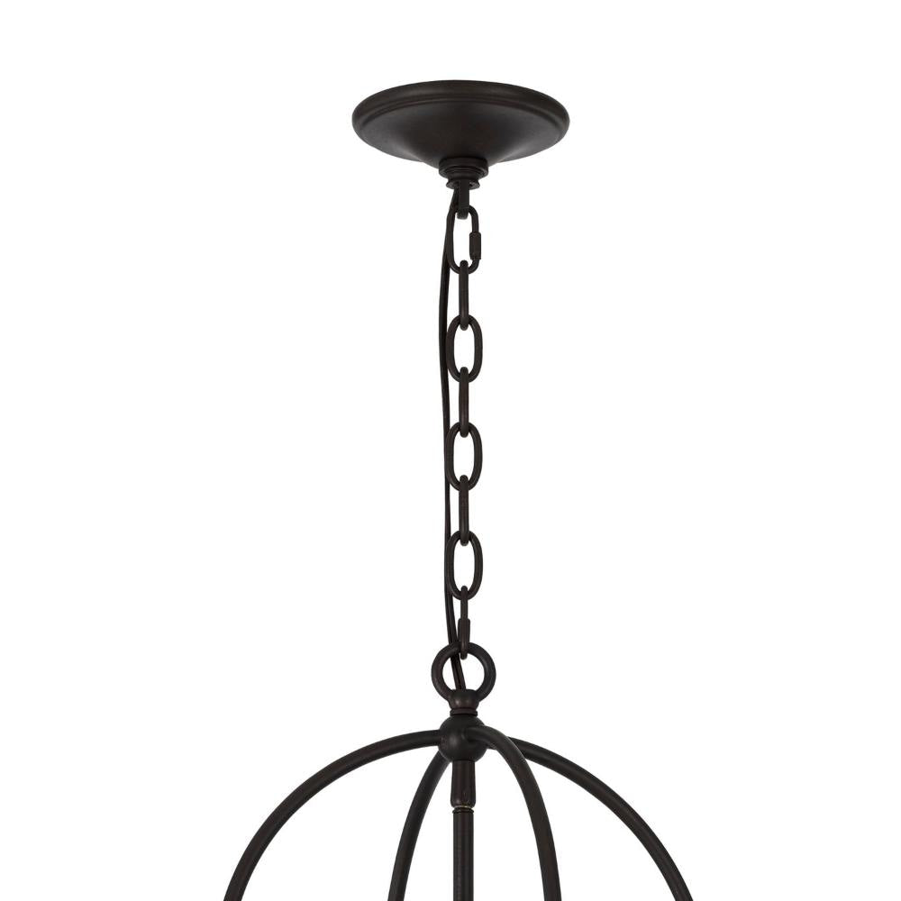 Acia 12 Inch Chandelier Distressed Brown Organza Shade Wood Metal BM324005