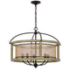 Acia 26 Inch Chandelier Classic Round Organza Shade Wood Metal BM324007