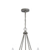 Lony 26 Inch Chandelier with White Beaded Candelabra Design Metal BM324010