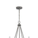 Lony 26 Inch Chandelier with White Beaded Candelabra Design Metal BM324010