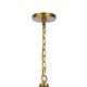 Shefy 18 Inch Chandelier Locked Ring Candelabra Design Brass Metal BM324011