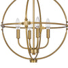 Shefy 18 Inch Chandelier Locked Ring Candelabra Design Brass Metal BM324011