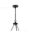 Omy 26 Inch Chandelier Distressed Wood Wheel Candelabra Design Black BM324012