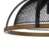Monty 16 Inch Semi Flush Ceiling Mount Light Fixture Black Mesh Shade BM324015