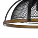Monty 16 Inch Semi Flush Ceiling Mount Light Fixture Black Mesh Shade BM324015