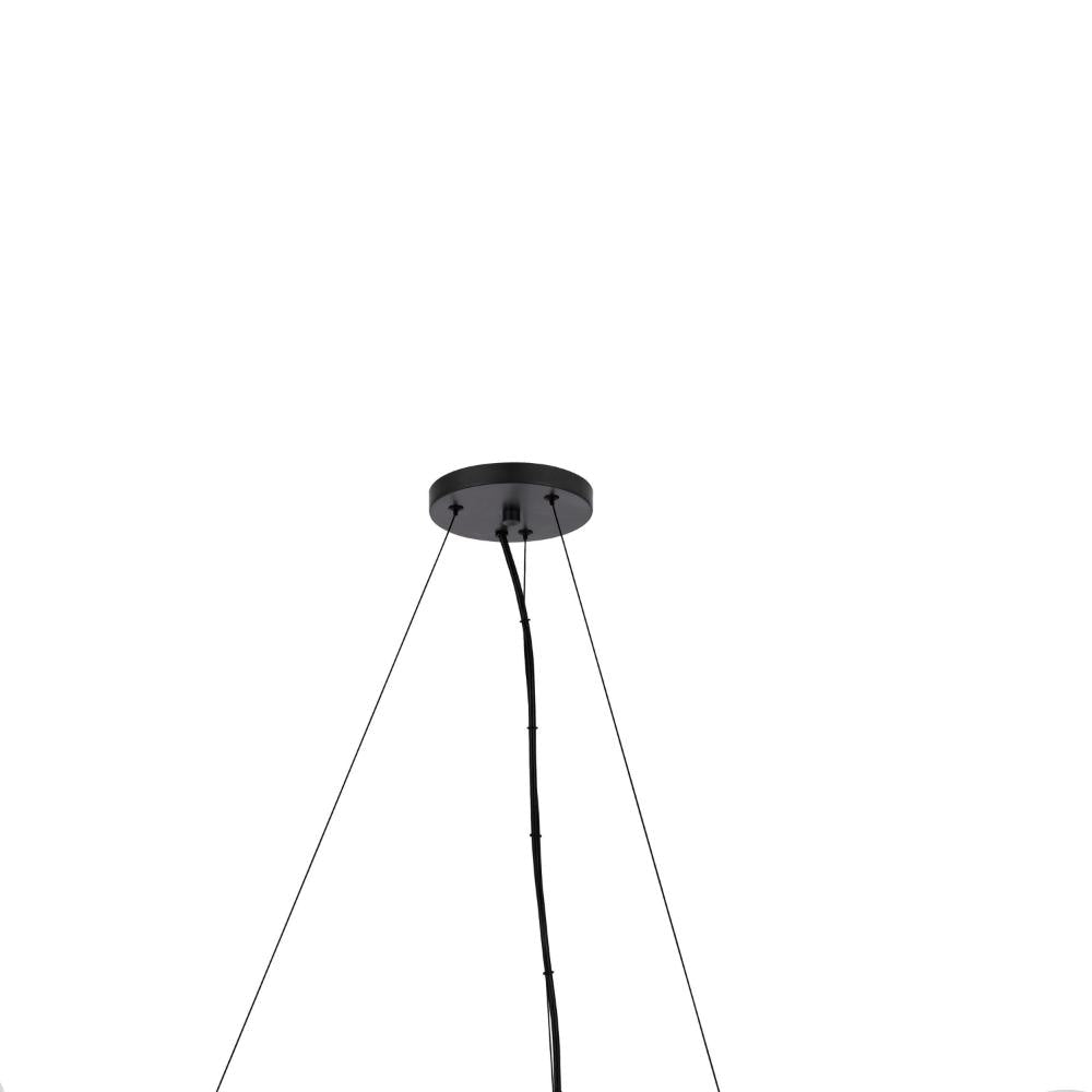 Sena 36 Inch Chandelier Sputnik Style w Canopy Charcoal Gray Metal BM324017