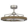 Royo Ceiling Fan Light, 27 Inch 6 Speed, LED, Brown Chrome Steel