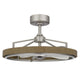 Royo Ceiling Fan Light, 27 Inch 6 Speed, LED, Brown Chrome Steel