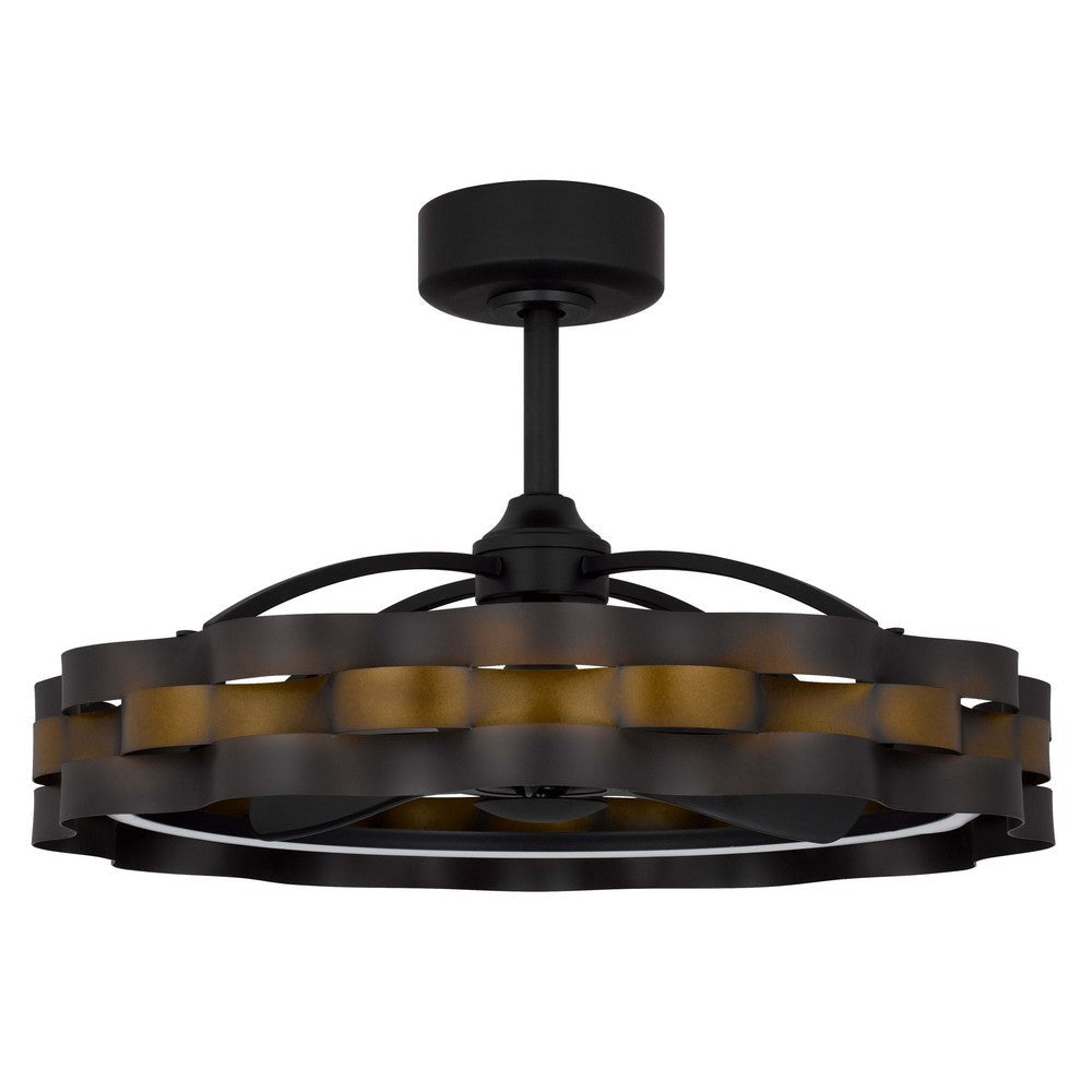 Peme Remote Control Ceiling Fan Light, 30 Inch 6 Speed, Bronze Finish